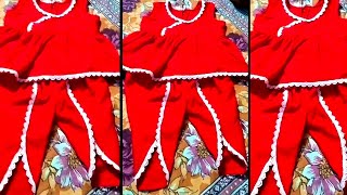 Tulip Salwar Peplum Top Cutting Stitching New Born baby vs 6 Month Baby Dress [upl. by Cochard]