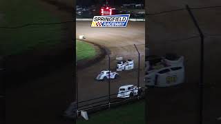 Lonnie Muhlbauer becomes an acrobat and goes for a ride dirttrackracing legendcars dirttrack [upl. by Nahttam]