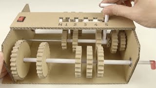 DIY 5 Speed Gearbox from Cardboard [upl. by Cathy]