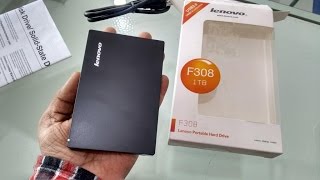 Hands On Lenovo 1TB External Hard Disk F308 [upl. by Anasiul]