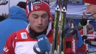 Petter Northug interview after Axel Teichmann win Norwegian [upl. by Sila240]