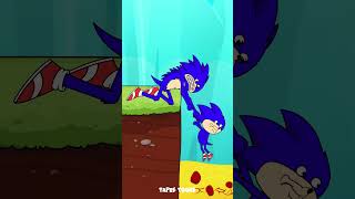 Lava Pit Challenge  Shin Sonic Family vs Tails Family [upl. by Alaik]