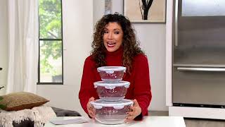 LocknLock 3Piece Glass Mixing Bowl Set w Locking Lids on QVC [upl. by Jutta888]