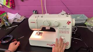 How to use a basic Janome sewing machine [upl. by Ylrehc]