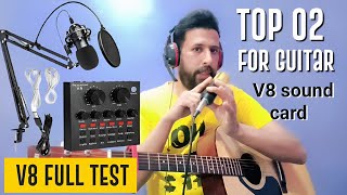 v8 sound card setup  singing  guitar playing 2024 [upl. by Enaasiali869]