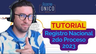 Tutorial Registro Nacional Segundo Periodo 2023 [upl. by Nidnal]