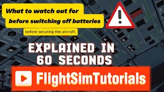 Watch out for this when switching off the batteries in the A320 series APU shutdown explained EN [upl. by Lesna]