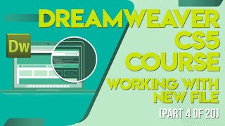 Dreamweaver CS5 tutorials in UrduHindi part 4 working with new file [upl. by Ezirtaeb]