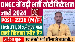 ONGC Recruitment 2024  ONGC Notification 2024  ONGC Apprentice Recruitment  ongc apprentice [upl. by Anib]