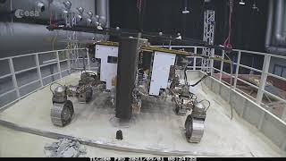 ESA conducts simulated drilling operation with Mars rover replica [upl. by Petrina]