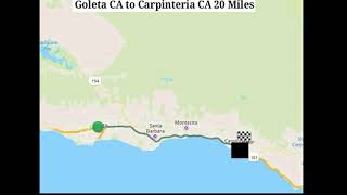 Goleta CA to Carpinteria CA Time Lapse Drive [upl. by Ahron]