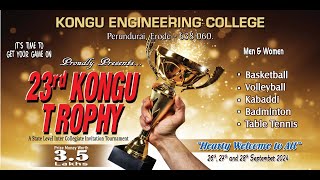 Kongu Trophy  KEC 28092024 [upl. by Jamel]