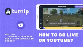 How to enable live streaming on your YouTube channel  Live stream with Turnip [upl. by Sarena]