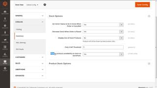 Magento 2  How to manage inventory settings or manage stock [upl. by Banwell]