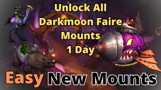 How to obtain ALL Darkmoon Faire Mounts in 1 Day  World of Warcraft War Within [upl. by Sabsay768]