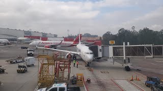 Wingo AeroRepublica P57269 MDEBOG Airport Pushback Engine Start and Takeoff from Medellin [upl. by Cleveland]