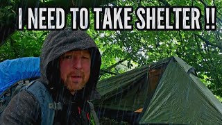 Solo tent CAMPING in HEAVY RAIN  oex phoxx 2 v2  ewm stove [upl. by Giustina]