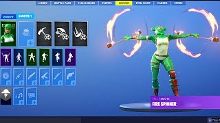 Fortnite Prickly Patroller Skin with New Leaked Emotes Fire Spinner Fanciful [upl. by Mcadams]