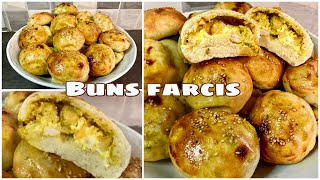 Buns moelleux farcis au poulet et au fromage 🧀🍗 [upl. by Cilo]