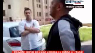 Târgoviste interlop din clanul Ghenosu cu pistolul la Tribunal [upl. by Seluj122]