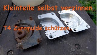 Autoteile Zurrmulden verzinnen  Korrosionsschutz  VW T4 Doka Restauration [upl. by Hutt758]