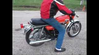 MY Yamaha RD350 Yamaha RD350 RD350 wheelie screwing around DJ pipes going on engine tuning [upl. by Yennaiv652]