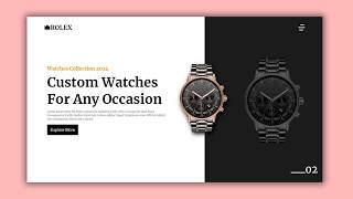 Responsive watches Website using HTML CSS and JavaScript [upl. by Ahsinot]