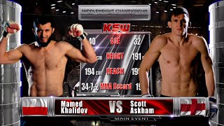 KSW Free Fight Mamed Khalidov vs Scott Askham 2  KSW 65 [upl. by Netfa]