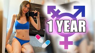 1 YEAR on Hormones  MTF Transgender [upl. by Selrhc]