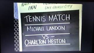 Michael Landon and Charlton Heston play tennis from Tom Jones 1972 Special [upl. by Jard]