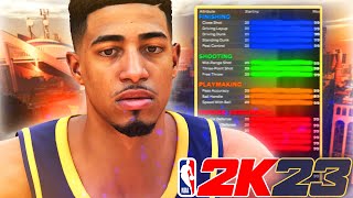 NBA 2K23 RARE TYRESE HALIBURTON BUILD  DYNAMIC 2WAY BALANCED OFFENSIVE PG BUILD W OP PLAYMAKING [upl. by Sined82]