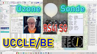 RS41 SG ► OZON Wettersonde Ozonesonde ► Live Video ► Uccle Belgium ► AOR 8600 ► Groundplane DIY [upl. by Elleined]