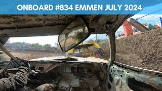 Onboard 834 Jan van Osch  Unlimited Bangers Leftovers Speedway Emmen 1472024 [upl. by Shari775]