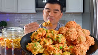 Veggie Okoy and Talong Balls  How to Make Veggie Balls with Manong Sauce [upl. by Suqram]