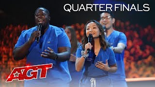 Americas Got Talent 2021 Northwell Health Nurse Choir Howies Golden Buzzer Full Performance [upl. by Artenal637]