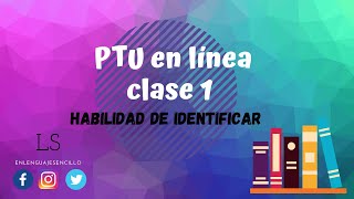 PDT LENGUAJE clase 1  HABILIDAD DE IDENTIFICAR [upl. by Tolland]