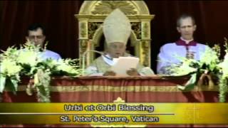 Benedict XVI Urbi et Orbi Blessing and Message  April 8 2012 [upl. by Muiram]