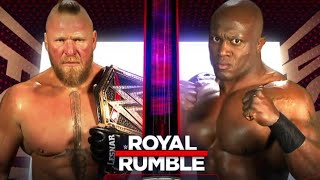 WWE ROYAL RUMBLE 2022 BROCK LESNAR VS BOBBY LASHLEY OFFICIAL MOVING MATCH CARD [upl. by Tran]