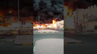 Fire in Dubai Irani Market Ajman  Dubai Market Fire [upl. by Hach]