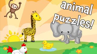 ULTIMATE Wild and Farm Animal Puzzle Game  Animal Games for Children Kids Learning Videos [upl. by Yessac]