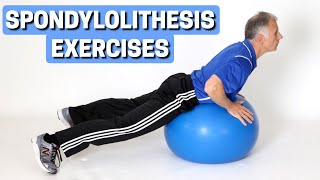 5 Pain Free Spondylolithesis Core Exercises At Home Improve Daily Activity [upl. by Minna924]