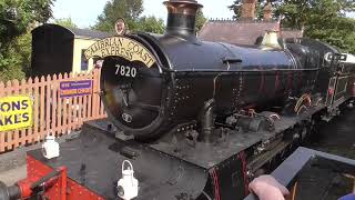 GWR No 7820 Dinmore Manor Departure Chinnor for Chinnor Loop [upl. by Arama]