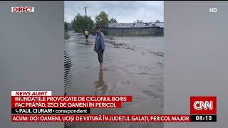 Inundatii în Galați Doi oameni au muritm iar alte zeci sunt evacuați [upl. by Edan]