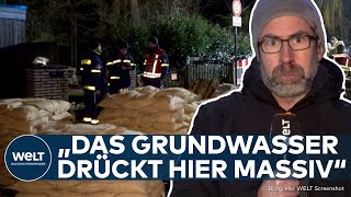 HOCHWASSER Keine Entspannung der Pegelstände Jetzt drückt sogar das Grundwasser  WELT Thema [upl. by Ansilma985]