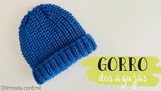 Gorro tejido a dos agujas ¡Paso a paso [upl. by Donna608]