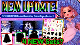 NEW UPDATE OUT SO MANY NEW SETS ARE BEING REVEALED SNOW SWAN INFO ROBLOX Royale High Glitterfrost [upl. by Urdna]