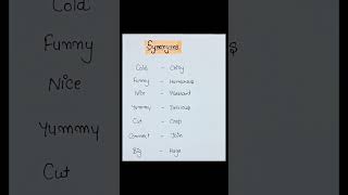 Synonyms  new words  synonyms newwordseveryday shorts ytshorts english [upl. by Skantze]