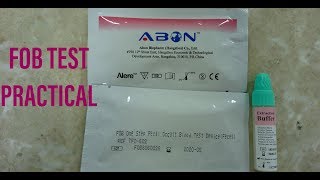 Fecal Occult Blood Test Procedure abd practical in hindi and urdu [upl. by Janet973]