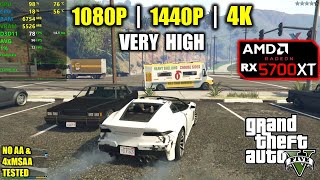 RX 5700 XT  GTA 5  V  1080p 1440p 4K  Very High settings  with and without MSAA [upl. by Der762]