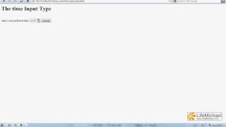 The HTML 5 time Input Type [upl. by Santa]